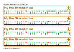 Fairytale characters 0-30 number lines (SB8427) - SparkleBox