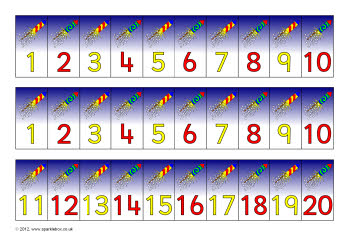 Fireworks number tracks (SB8936) - SparkleBox