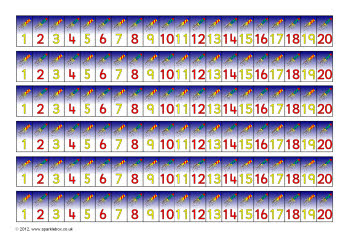 Fireworks Number Tracks (sb8936) - Sparklebox