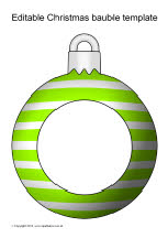 Editable Christmas bauble templates (SB8964) - SparkleBox