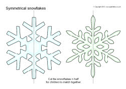 Symmetrical snowflakes matching activity (SB9150) - SparkleBox