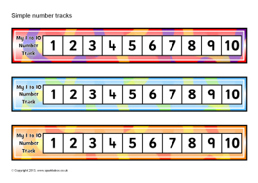 Simple number tracks (SB9213) - SparkleBox