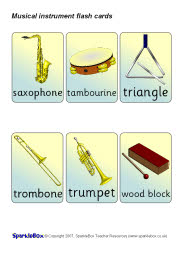 Musical instrument flash cards (SB758) - SparkleBox