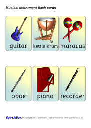 Musical instrument flash cards (SB758) - SparkleBox