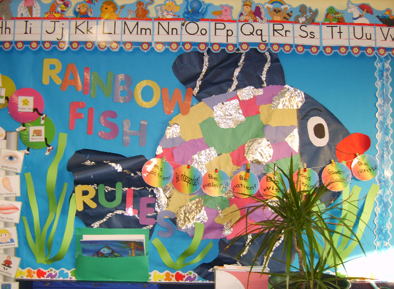 Rainbow Fish rules classroom display photo - Photo gallery - SparkleBox