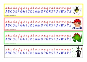 cursive alphabet mats and strips sparklebox