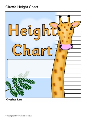 Free printable child height charts - SparkleBox