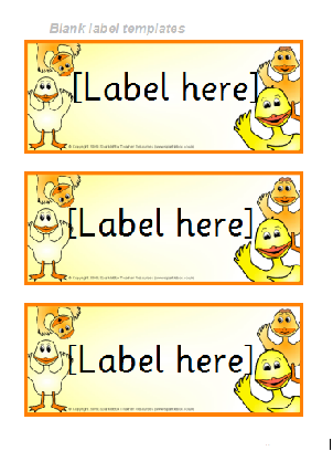 blank label templates