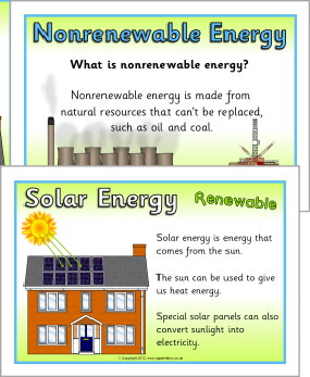 Renewable and nonrenewable energy information posters (SB8042) - SparkleBox