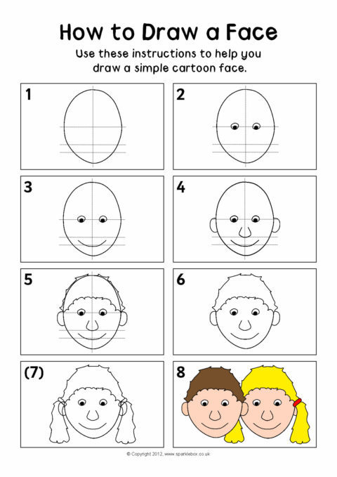How To Draw a Face - step by step tutorial with guidelines - Alicja Prints