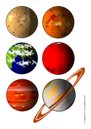 space planets that are labeled