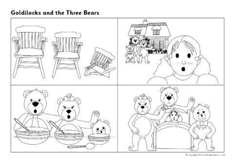 Goldilocks and the Three Bears Sequencing Sheets (SB7215) - SparkleBox
