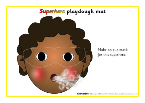 Superhero Playdough Mats Sb2258 Sparklebox