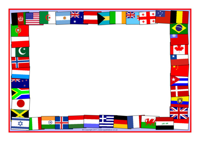 flags of the world page border
