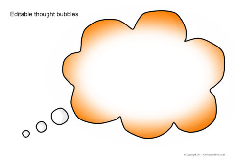 orange thought bubble