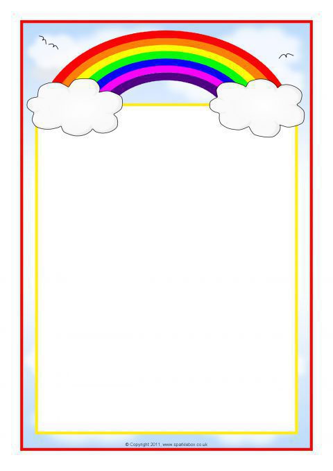 rainbow border design