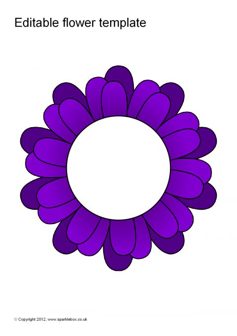 Editable Coloured Flower Templates